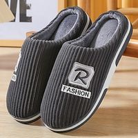 Men's Slippers  Flip-Flops Warm Slippers Fleece Slippers Casual Home Daily Elastic Fabric Warm Blue Coffee Gray Winter Fall miniinthebox - thumbnail