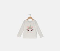 Toddler Girls Glitter Princess Unicorn Graphic Tee  White - thumbnail