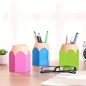 Pencil Holder Lovely Desk Pen Rack Creative Pencil Case, stationery pencil boxes desk accessories receive a container the classroom to receive tools home office desktop decoration miniinthebox