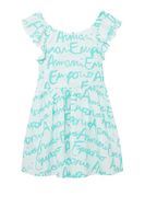 Logo Print Ruffled Cotton Dress - thumbnail