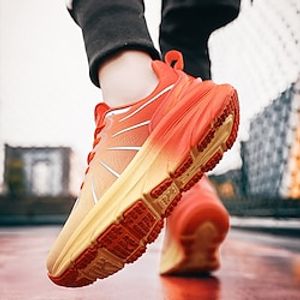 Men's Women's Sneakers Running Shoes Cushioning Breathable Light Soft Running Jogging Carbon Plate Tulle Summer Spring Black White Orange Green Lightinthebox