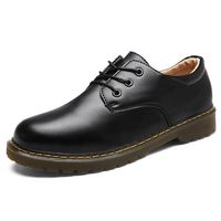 LANMARH Men British Style Lace Up Leather Casual Shoes