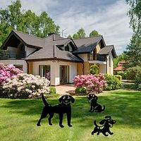 Garden Decor Dog Whelp Stakes Yard Animal Silhouette Decorations Waterproof Giftable Art Craft Suitable For Courtyards Backyards miniinthebox - thumbnail
