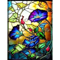 1pc Floral DIY Diamond Painting Glass Crystal Painted Morning Glory Diamond Painting Handcraft Home Gift Without Frame miniinthebox - thumbnail