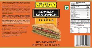 Mothers Recipe Bombay Sandwich Spread 250gm