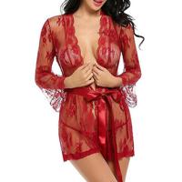 Sexy Lace Embroidered Hollow Out Nightwear - thumbnail