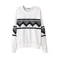 Women's Pullover Sweatshirt Solid Color Daily 3D Print Cute Hoodies Sweatshirts  Slim White miniinthebox - thumbnail