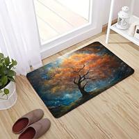 Scenic Trees Series Digital Printed Bathroom Mat - Non-slip Absorbent Rug with Soft Texture, Water-resistant Design, Stylish Decor, High-quality Washable Mat for Bathroom Décor Lightinthebox