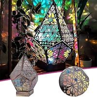 Large Polar Star Floor Lampbohemian Decorative Floor Lampled Colorful 3d Projection Hollow Lampdiamond Retro Lampsuitable For Homepartychristmas Lightinthebox