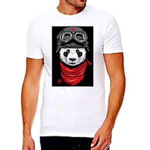 Men's Unisex Tee T shirt Hot Stamping Cartoon Graphic Prints Plus Size Print Short Sleeve Casual Tops Cotton Basic Fashion Designer Big and Tall White miniinthebox