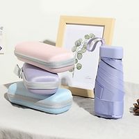 Six-Fold Sun Umbrella Sun Protection UV Protection Umbrella Rain Or Shine Dual-Use Sun Umbrella Small Portable Lightinthebox - thumbnail