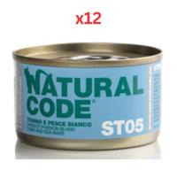 Natural Code Steril 05 Tuna & Sea Bass Wet Cat Food 85G (Pack of 12)