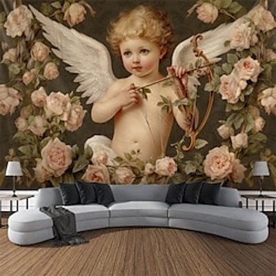 Religious Art Cupid God Of Love Hanging Tapestry Wall Art Large Tapestry Mural Decor Photograph Backdrop Blanket Curtain Home Bedroom Living Room Decoration Mythology Greek Mythology Lightinthebox