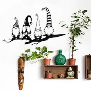 Christmas Metal Wall Art Metal Wall Decor Sign Plaque Bedroom Ornaments For Home Wedding Indoor Outdoor Christmas Gifts Lightinthebox