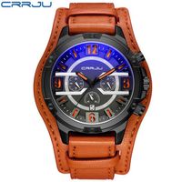 Waterproof Military Leather Watch