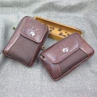 Genuine Leather 5.8 Inch Cellphone Waist Bag Leisure Retro Crossbody Bag For Men