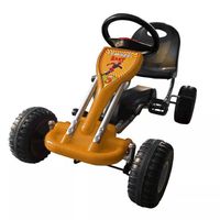 Megastar Ride On Mini Pedal Go Kart For Kids With Hand Brake - Yellow (UAE Delivery Only)