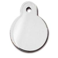 ID Tag Circle Small Brass Chrome