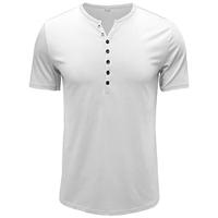 Men's T shirt Tee Henley Shirt Tee Short Sleeve Shirt Tee Top Plain Henley Street Vacation Short Sleeve Clothing Apparel Fashion Designer Basic Lightinthebox