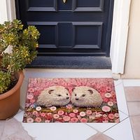 Quilting Art Hedgehog Doormat Non-Slip Oil Proof Rug Indoor Outdoor Mat Bedroom Decor Bathroom Mat Entrance Rug Door Mat miniinthebox - thumbnail