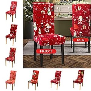 Christmas Dining Chair Cover, Stretch Seat Slipcover, Chair Protector Cover for Dining Room, Wedding, Ceremony, Banquet, Christmas Decor Lightinthebox