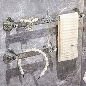 Glacier Pattern Towel Rack No Drilling Bathroom Wall Mounted Towel Holder Shelf Organizer Bathroom Hanging Rack for Hand Towels Lightinthebox