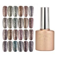 24 Colors Glitter Diamond-sliver Micro Grain Nail Art UV Gel Polish Soak Off