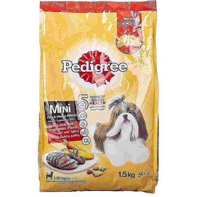 Pedigree Beef, Lamb And Vegetables Small Dog Food- 1.5Kg