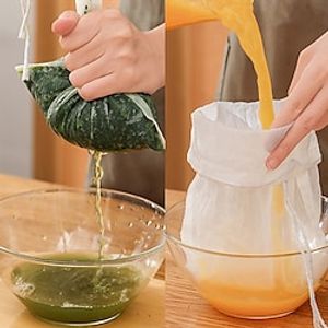 Soy Milk Wine Filter Bag Nut Milk Bag Tea Coffee Oil Yogurt Filter Net Mesh  Cheese Cloth Wine Strainer Kitchen Food Reusable Nylon Filter Bags Strainer miniinthebox