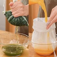 Soy Milk Wine Filter Bag Nut Milk Bag Tea Coffee Oil Yogurt Filter Net Mesh  Cheese Cloth Wine Strainer Kitchen Food Reusable Nylon Filter Bags Strainer miniinthebox - thumbnail
