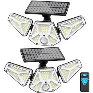 Solar Outdoor Lights Motion Sensor Flood Security Light with Remote Control for Outside Garage Yard Lightinthebox