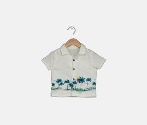 Toddlers Graphic Casual Shirt  White