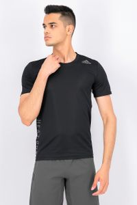 Mens 3-Stripes Heat Ready T-Shirt  Black