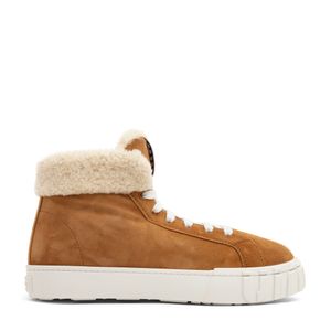 Suede high-top sneakers