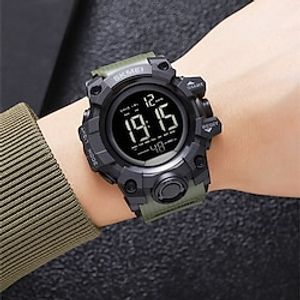 New Skmei Moment Beauty Male Students Outdoor Sports Waterproof Electronic Watch Luminous Alarm Clock Calendar Multifunction Cool Electronic Men'S Wristwatch miniinthebox