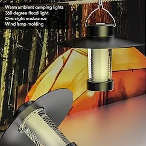 LED Camping Lantern Portable LED Outdoor Multifunctional Camping Tent Lamp with Magnetic Bottom and Hanging Hook Tripod for Downtime Camping Lightinthebox