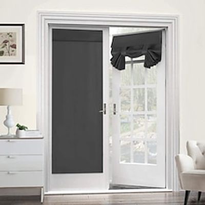 French Door Curtains Blackout Door Curtains for Privacy Thermal Insulated Tie Up Shade for Light Blocking Doorway Blinds for Bedroom Lightinthebox