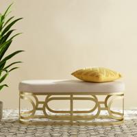 Metallic Oval Shaped Bench - 120x40x46 cms