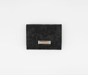Womens Mirror Flap Indexer Wallet  Black