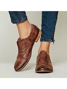 Plain Flat Round Toe Date Outdoor Comfort Flats