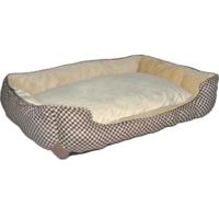 K&H Self-Warming Lounge Sleeper Medium Brown Square Print 24 X 30, 61X76Cm