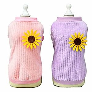 Sun-Flower Super Cute Puppy Cat Dog Fleece Stripe Shirt Soft Comfy Warm Autumn Winter Pet Sweater,Purple Lightinthebox