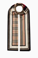 Scarf in Monogram Icon Stripe & Vintage Check Silk Scarf in Monogram Icon Stripe & Vintage Check Silk