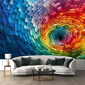 Rainbow 3D Vortex Hanging Tapestry Wall Art Large Tapestry Mural Decor Photograph Backdrop Blanket Curtain Home Bedroom Living Room Decoration Lightinthebox