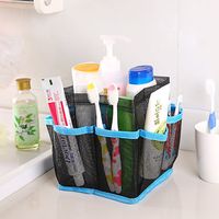 Bathroom Cosmetic Mesh Bag Storage Pouch Handle Home Travel Organizer Net Gauze Bag