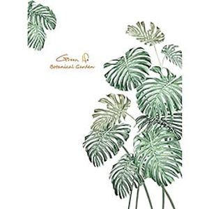big green leaf wall stickers tropical plant leaves window decals wall murals wall art decorative sticker for kids home living room bedroom nursery playroom jungle party decor decorations supplies miniinthebox