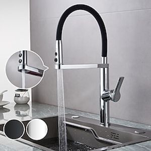 Kitchen Faucet Pull Donw, 360 Swivel Single Handle Sink Mixer Taps, Kitchen Vessel Tap with Hot and Cold Water Hose Lightinthebox