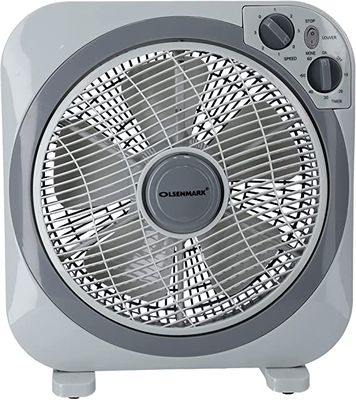 Olsenmark Box Fan-(White/Blue)-(OMF1723)