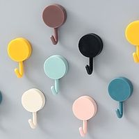 10pcs Self-adhesive Hook Sticky Hook Cute Creative Sticky Hook Decorative Sticking No Punching Wall Sticker Small Hook Wall Hanging Wall Hook miniinthebox - thumbnail