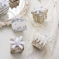 Christmas Decoration Glitter Powder Foam Gift Box Pendant 6cm Gift Bag Christmas Tree Hanging Decoration Ball Diy Decoration Lightinthebox - thumbnail